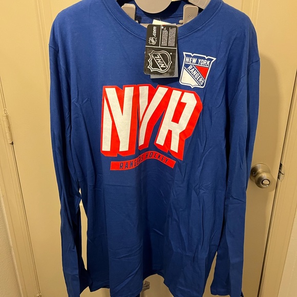 NWT Men's New York Rangers Tricode Logo L/S T-shirt (L) - Picture 1 of 2